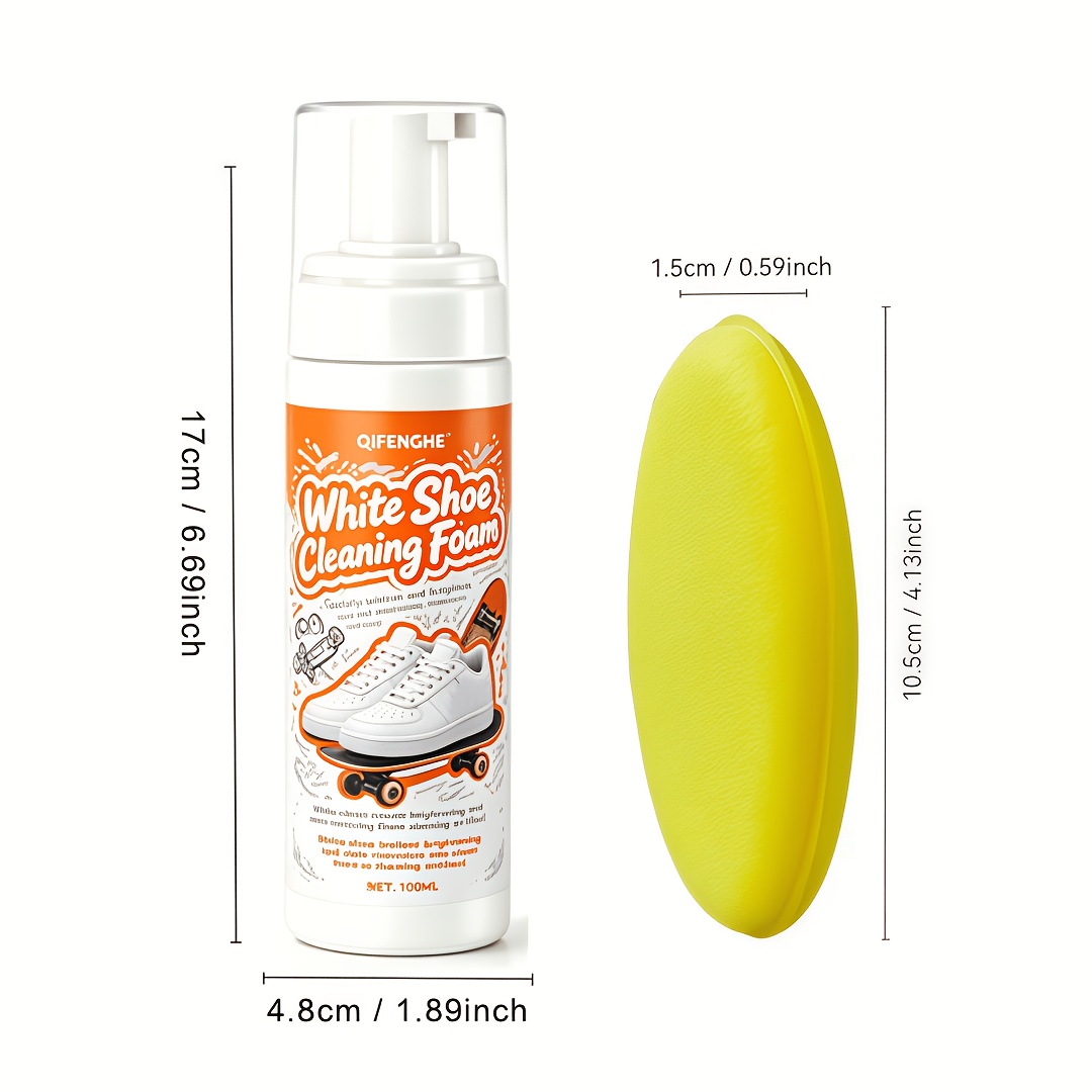 Portable No Rinse White Shoe C - đánh giá và giá Sneaker Care Foam