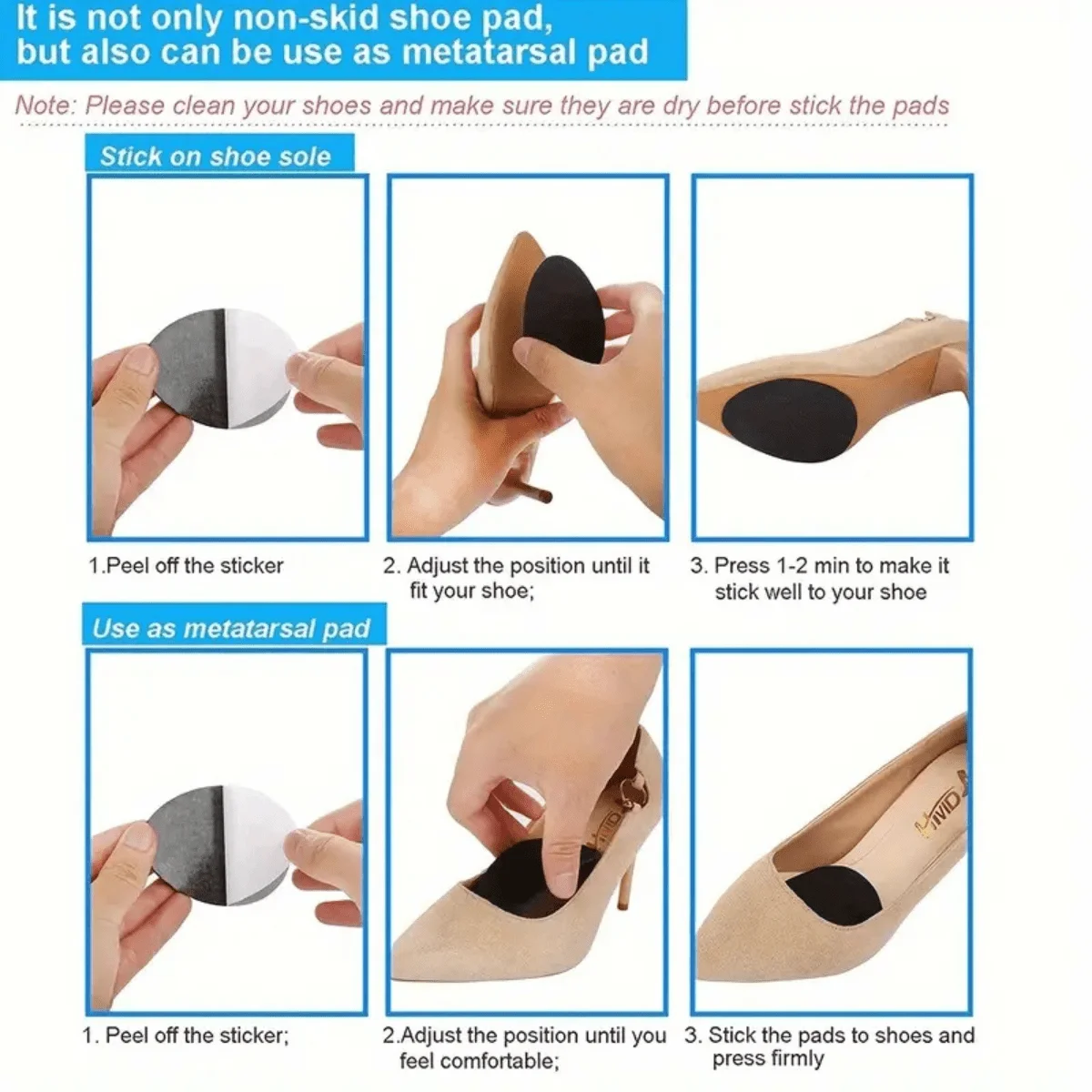 Anti-Slip Rubber Shoe Pads 1-3 - đánh giá và giá Sneaker Care Kit