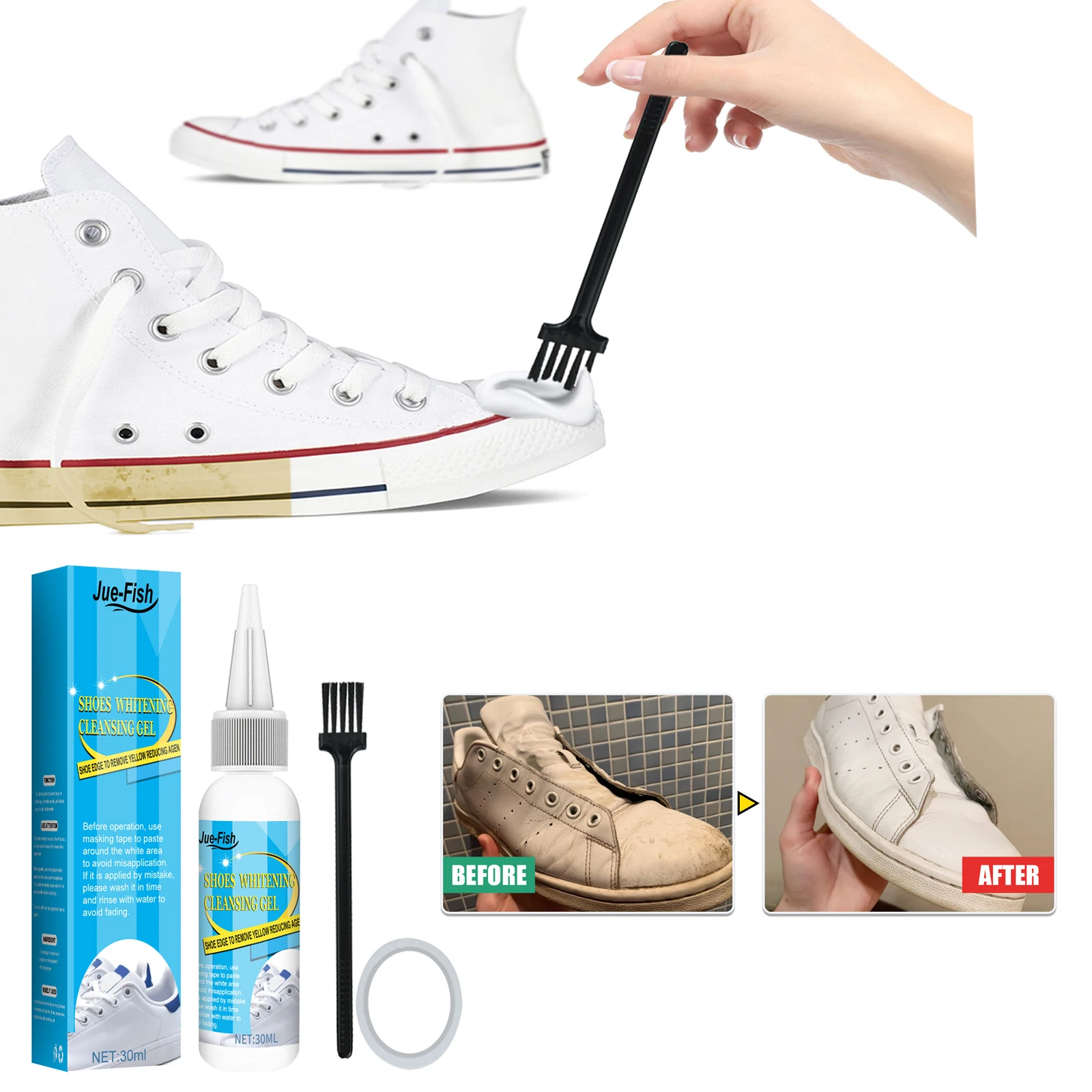 White Shoes Cleaning Gel Stain - đánh giá và giá Sneaker Cleaning Kit