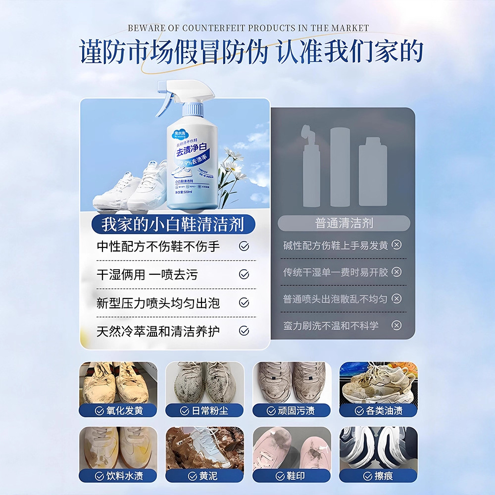 500ml white shoe cleaner no cl - đánh giá và giá Sneaker Care For Suede